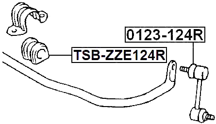 TSB-ZZE124R - REAR STABILIZER BAR BUSH D18