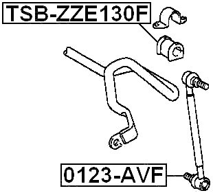 TSB-ZZE130F - FRONT STABILIZER BAR BUSH D24