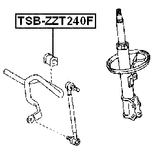 TSB-ZZT240F - FRONT STABILIZER BAR BUSH D23