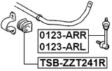 TSB-ZZT241R - REAR STABILIZER BAR BUSH D18