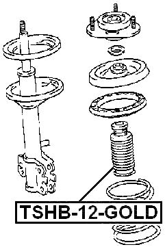 TSHB-12-GOLD - UNIVERSAL BOOT WITH JOUNCE BUMPER, SHOCK ABSORBER HQ D12