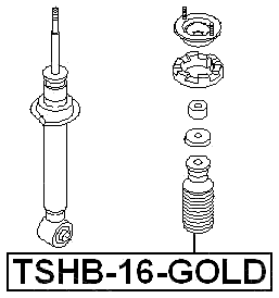 TSHB-16-GOLD - UNIVERSAL BOOT WITH JOUNCE BUMPER, SHOCK ABSORBER HQ D16