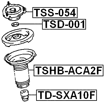 TSHB-ACA2F - FRONT SHOCK ABSORBER BOOT