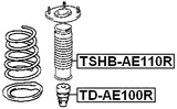 TSHB-AE110R - REAR SHOCK ABSORBER BOOT