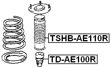 TSHB-AE110R - REAR SHOCK ABSORBER BOOT