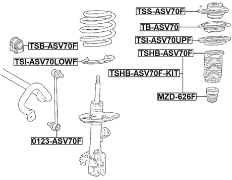 TSHB-ASV70F - FRONT SHOCK ABSORBER BOOT