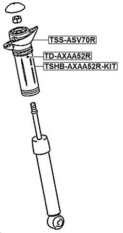 TSHB-AXAA52R-KIT - BOOT WITH JOUNCE BUMPER REAR SHOCK ABSORBER