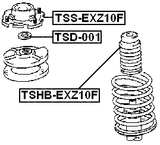 TSHB-EXZ10F - FRONT SHOCK ABSORBER BOOT
