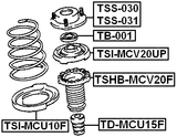 TSHB-MCV20F - FRONT SHOCK ABSORBER BOOT