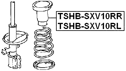 TSHB-SXV10RL - REAR LEFT SHOCK ABSORBER BOOT