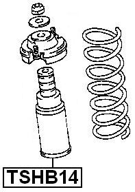 TSHB14 - UNIVERSAL BOOT WITH JOUNCE BUMPER, SHOCK ABSORBER D14
