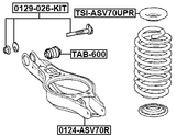 TSI-ASV70UPR - REAR SPRING UPPER SEAT
