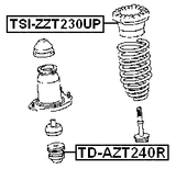 TSI-ZZT230UP - REAR SPRING UPPER SEAT