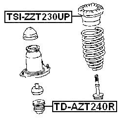 TSI-ZZT230UP - REAR SPRING UPPER SEAT