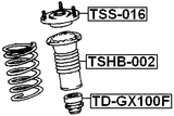 TSS-016 - FRONT SHOCK ABSORBER MOUNTING