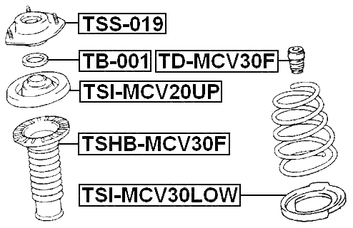 TSS-019 - FRONT SHOCK ABSORBER MOUNTING