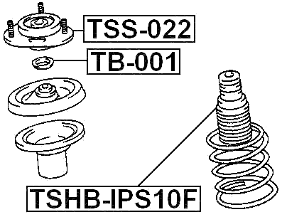 TSS-022 - FRONT SHOCK ABSORBER MOUNTING