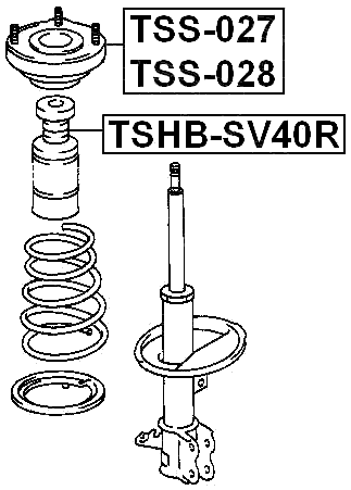 TSS-028 - REAR SHOCK ABSORBER MOUNTING LEFT