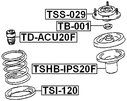 TSS-029 - FRONT SHOCK ABSORBER MOUNTING