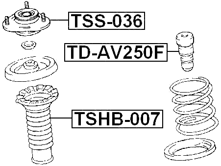 TSS-036 - FRONT SHOCK ABSORBER MOUNTING