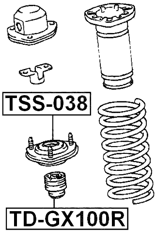 TSS-038 - REAR SHOCK ABSORBER MOUNTING