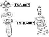 TSS-067 - FRONT SHOCK ABSORBER MOUNTING