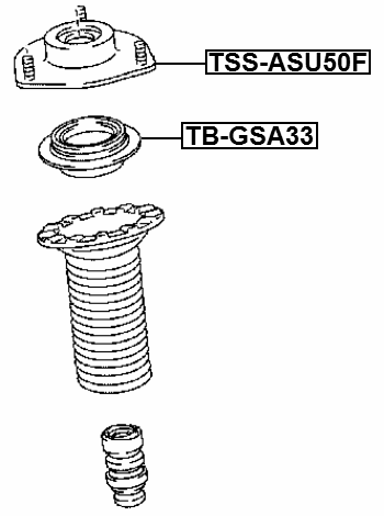 TSS-ASU50F - FRONT SHOCK ABSORBER MOUNTING