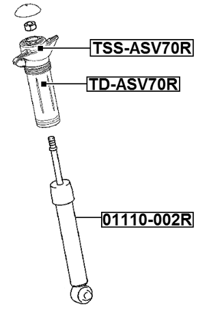 TSS-ASV70R - REAR SHOCK ABSORBER MOUNTING