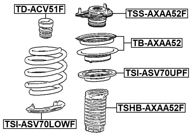 TSS-AXAA52F - FRONT SHOCK ABSORBER MOUNTING