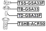 TSS-GSA33F - FRONT SHOCK ABSORBER MOUNTING