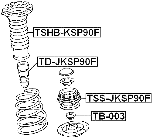 TSS-JKSP90F - FRONT SHOCK ABSORBER MOUNTING