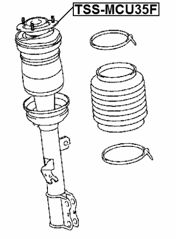 TSS-MCU35F - FRONT SHOCK ABSORBER MOUNTING