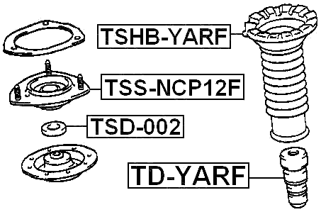 TSS-NCP12F - FRONT SHOCK ABSORBER MOUNTING