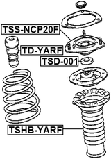 TSS-NCP20F - FRONT SHOCK ABSORBER MOUNTING