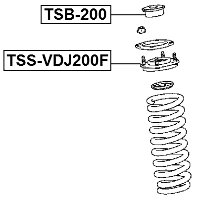 TSS-VDJ200F - FRONT SHOCK ABSORBER MOUNTING