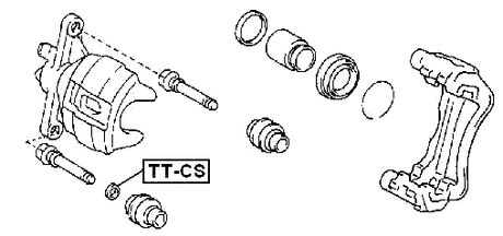 TT-CS - BRAKE CALIPER SLIDE PIN BUSHING