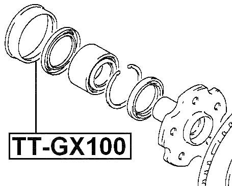TT-GX100 - REAR WHEEL BEARING DUST DEFLECTOR