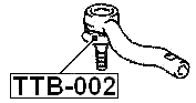 TTB-002 - TIE ROD END BOOT 40X31X15.5