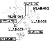 VLAB-001 - REAR CROSSMEMBER BUSHING