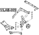 VLAB-009 - BUSHING, REAR UPPER CONTROL ARM