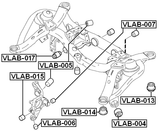 VLAB-013 - REAR CROSSMEMBER BUSHING