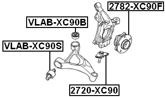 VLAB-XC90B - REAR BUSHING, FRONT CONTROL ARM