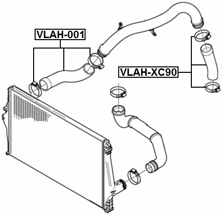 VLAH-001 - INTERCOOLER HOSE