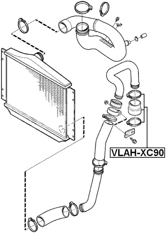 VLAH-XC90 - INTERCOOLER HOSE