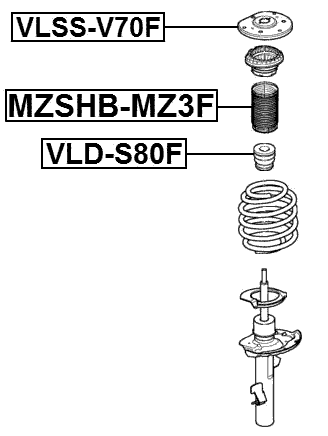 VLD-S80F - FRONT SHOCK ABSORBER JOUNCE BUMPER