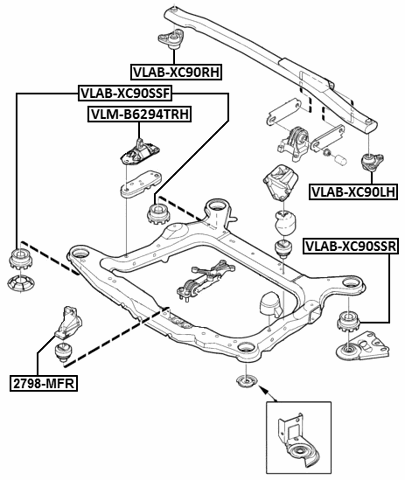 VLM-B6294TRH - RIGHT ENGINE MOUNT