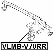 VLMB-V70RR - REAR ENGINE MOUNT BUSHING