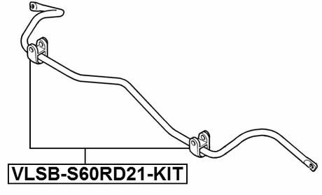 VLSB-S60RD21-KIT - REAR STABILIZER BAR BUSH KIT D21