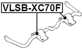 VLSB-XC70F - FRONT STABILIZER BAR BUSH D22.4
