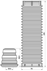 VLSHB-S40IIF-KIT - BOOT WITH JOUNCE BUMPER FRONT SHOCK ABSORBER KIT